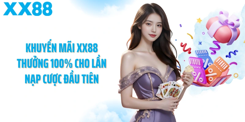 Khuyến mãi XX88 thưởng 100% cho lần nạp cược đầu tiên